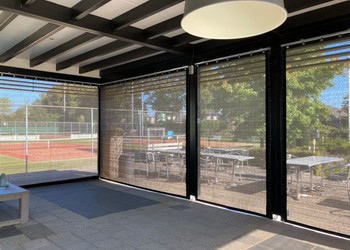 verandadoek deep grey shadow comfort Tenniskantine