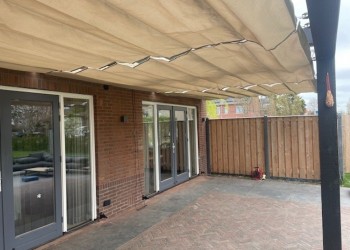 waterdicht harmonicadoek urban taupe R. Zuidgeest
