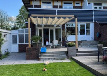 maatwerk harmonicadoek neutral sand Fam. A, van der Zee