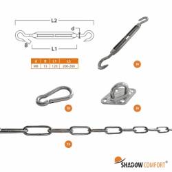 Bevestigingsset schaduwdoek Shadow Comfort driehoek M8
